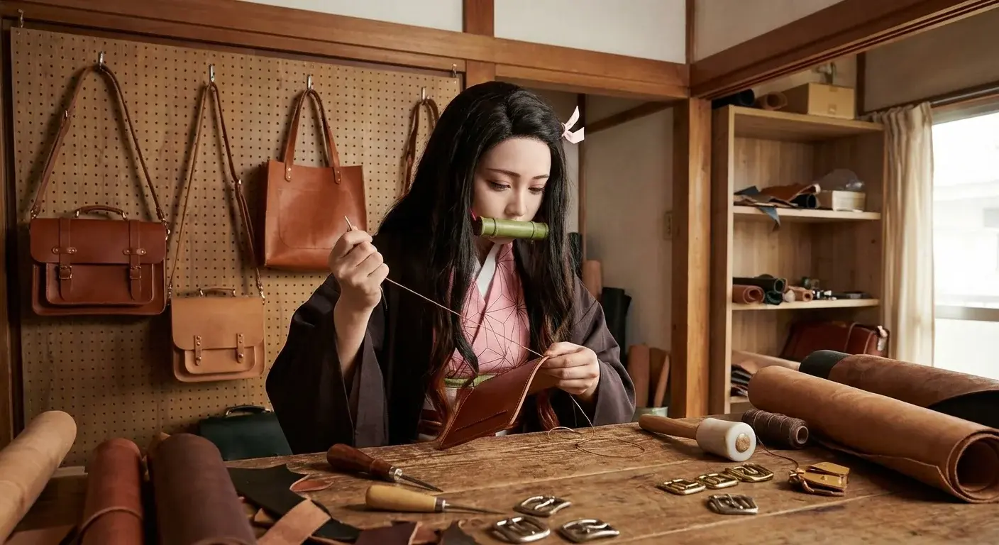 illustration for leather