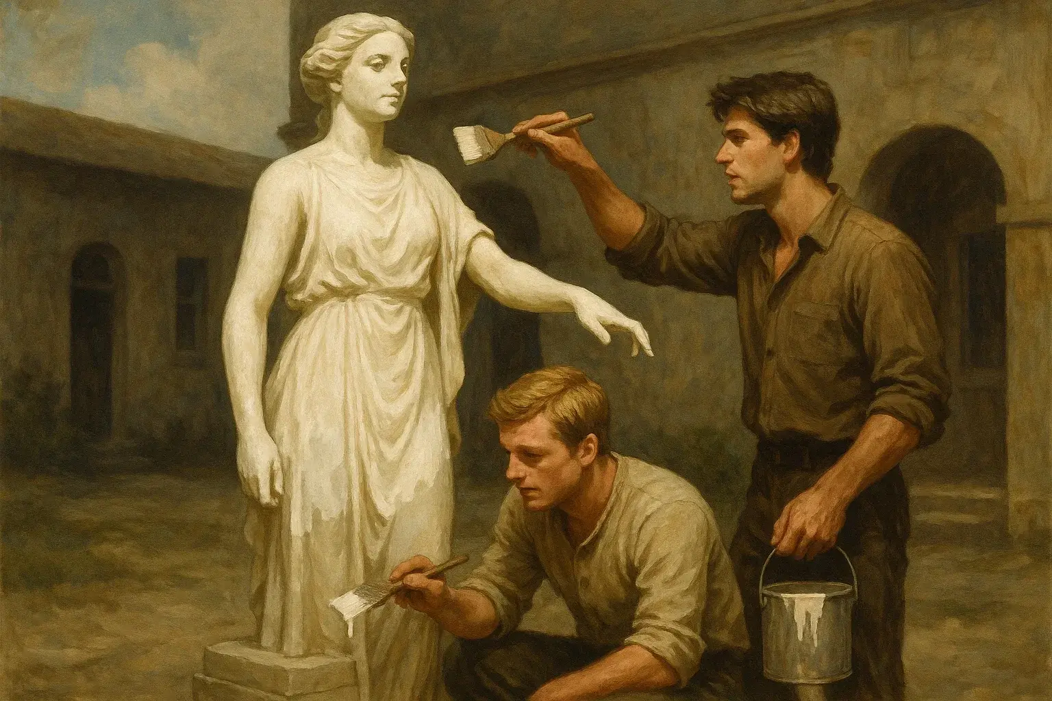 illustration for statue